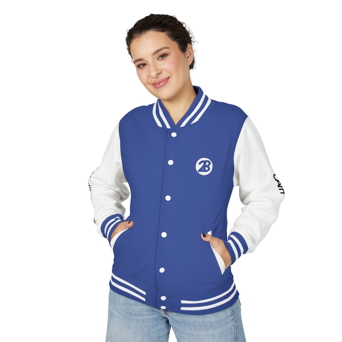 Unisex OATH Heavyweight Letterman Jacket - Red and White Classic Style with Text Design