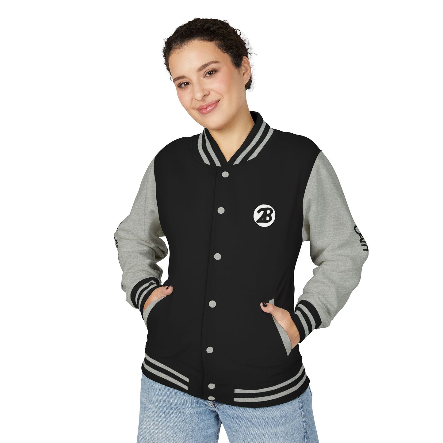 Unisex OATH Heavyweight Letterman Jacket - Red and White Classic Style with Text Design