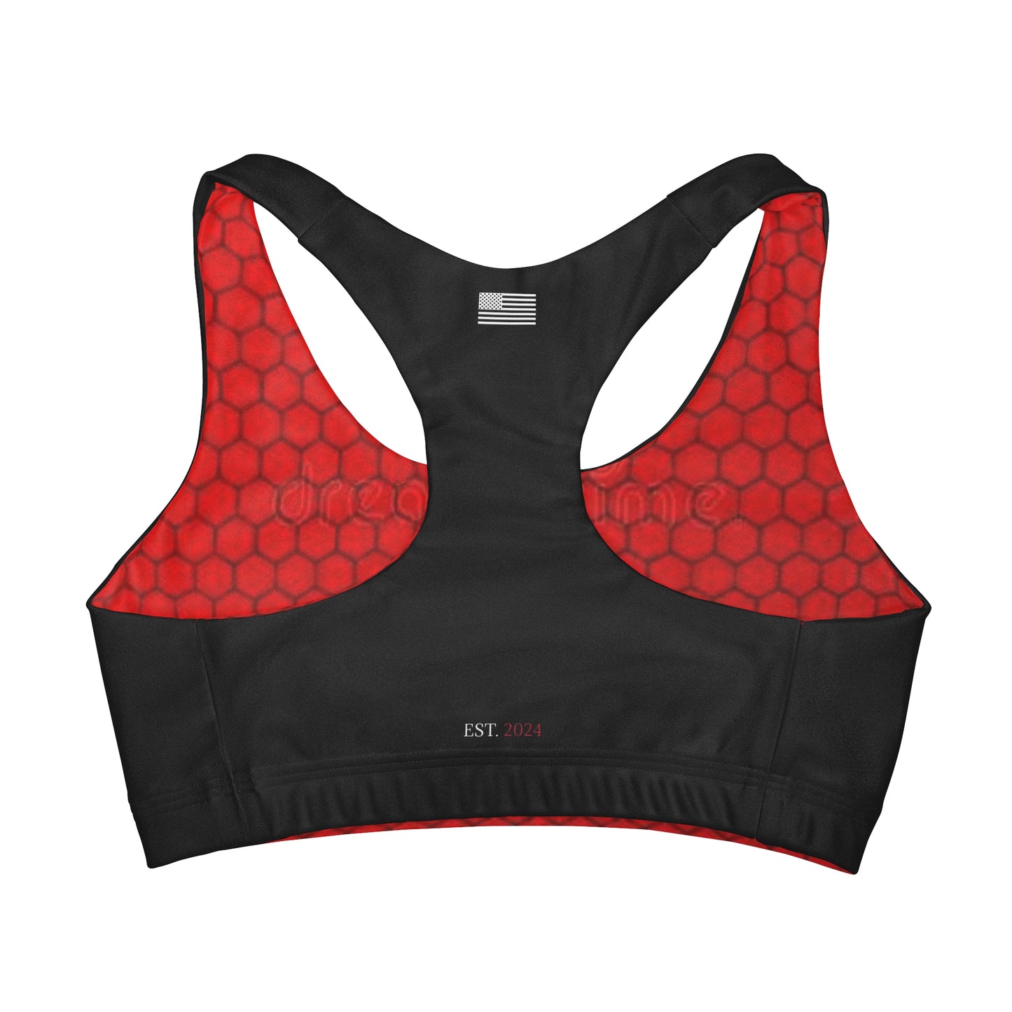 OATH Girls' Double Lined Seamless Sports Bra BLKRD