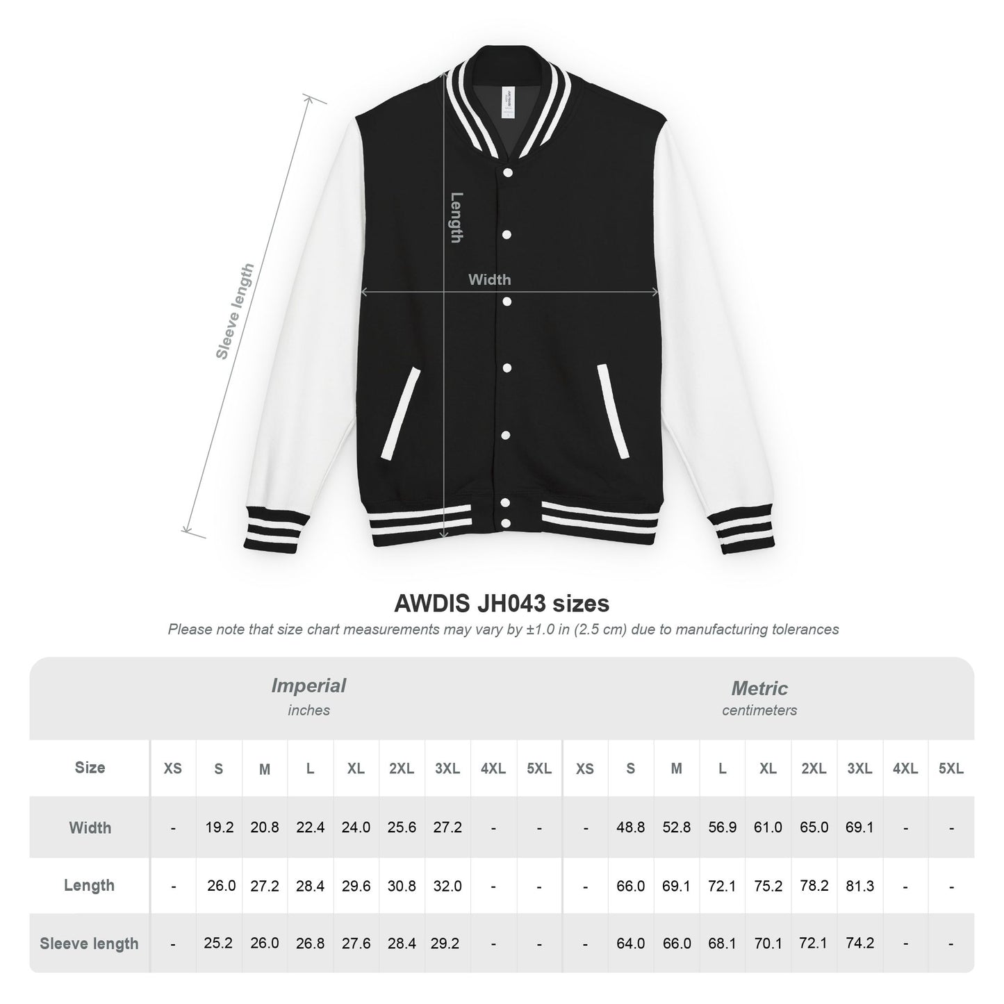 Unisex OATH Heavyweight Letterman Jacket - Red and White Classic Style with Text Design