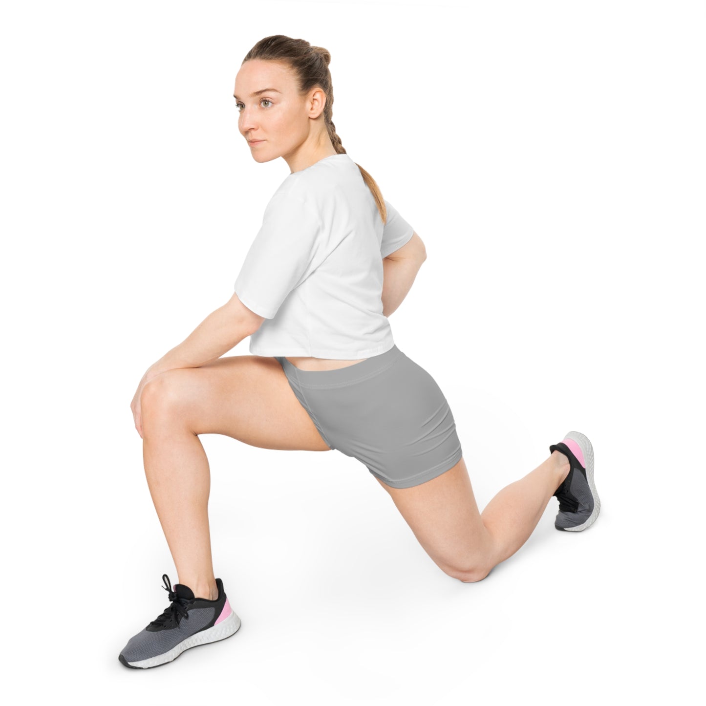 OATH Women's Athletic Shorts LTGRY