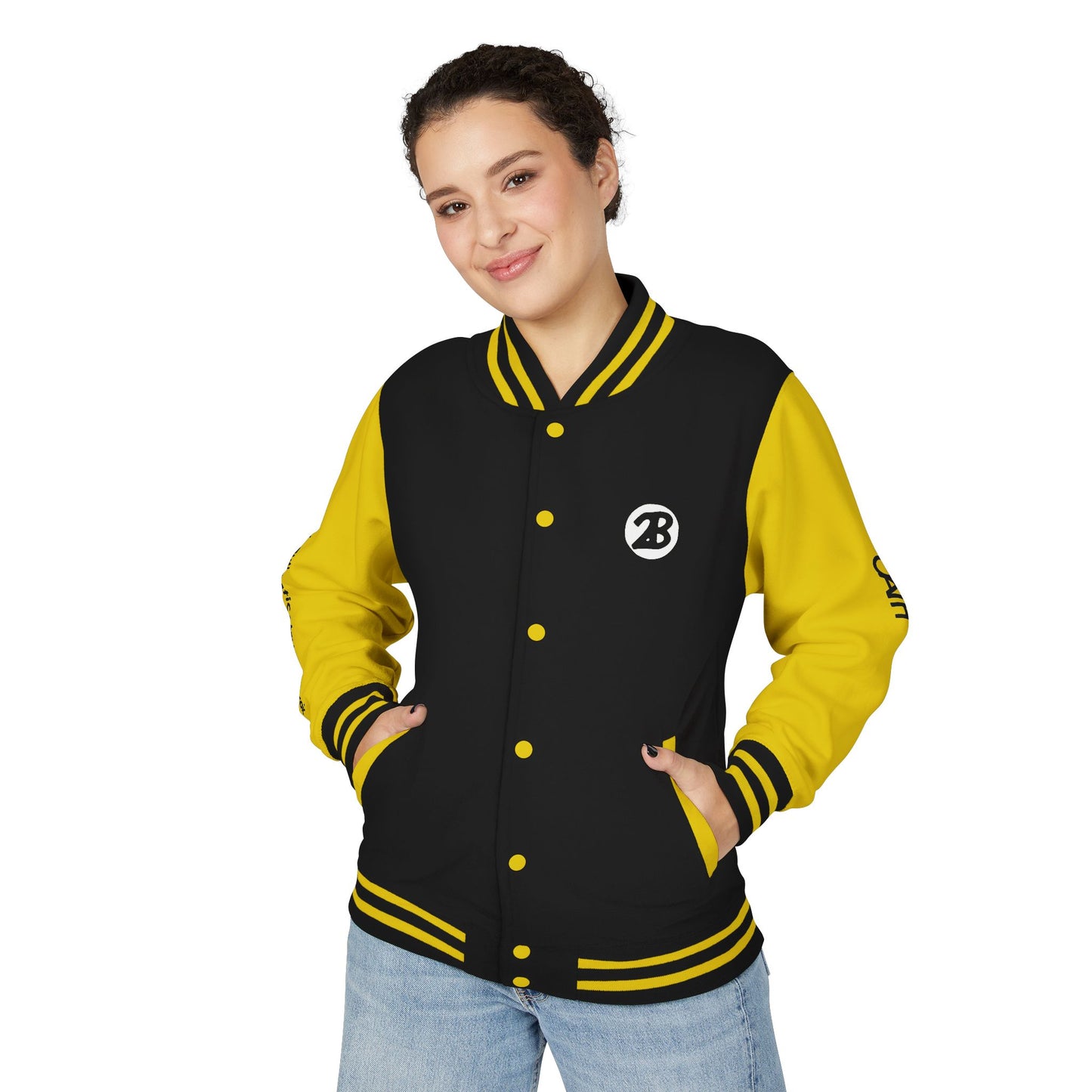 Unisex OATH Heavyweight Letterman Jacket - Red and White Classic Style with Text Design