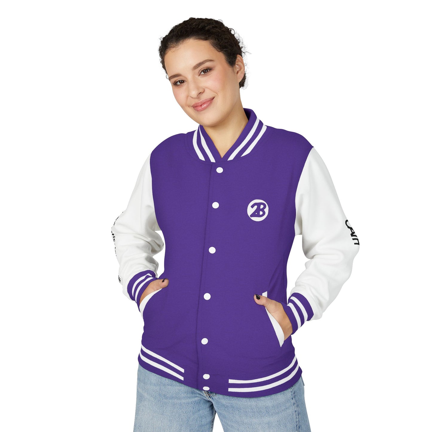 Unisex OATH Heavyweight Letterman Jacket - Red and White Classic Style with Text Design