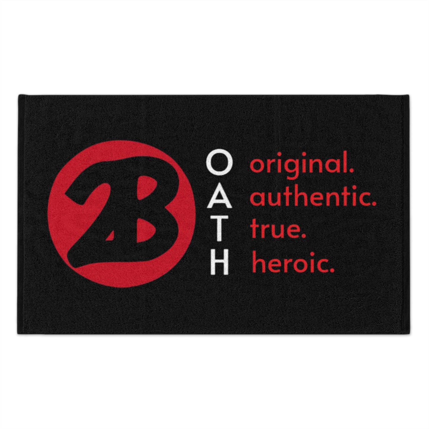 OATH Rally Towel, 11x18 blkdsc