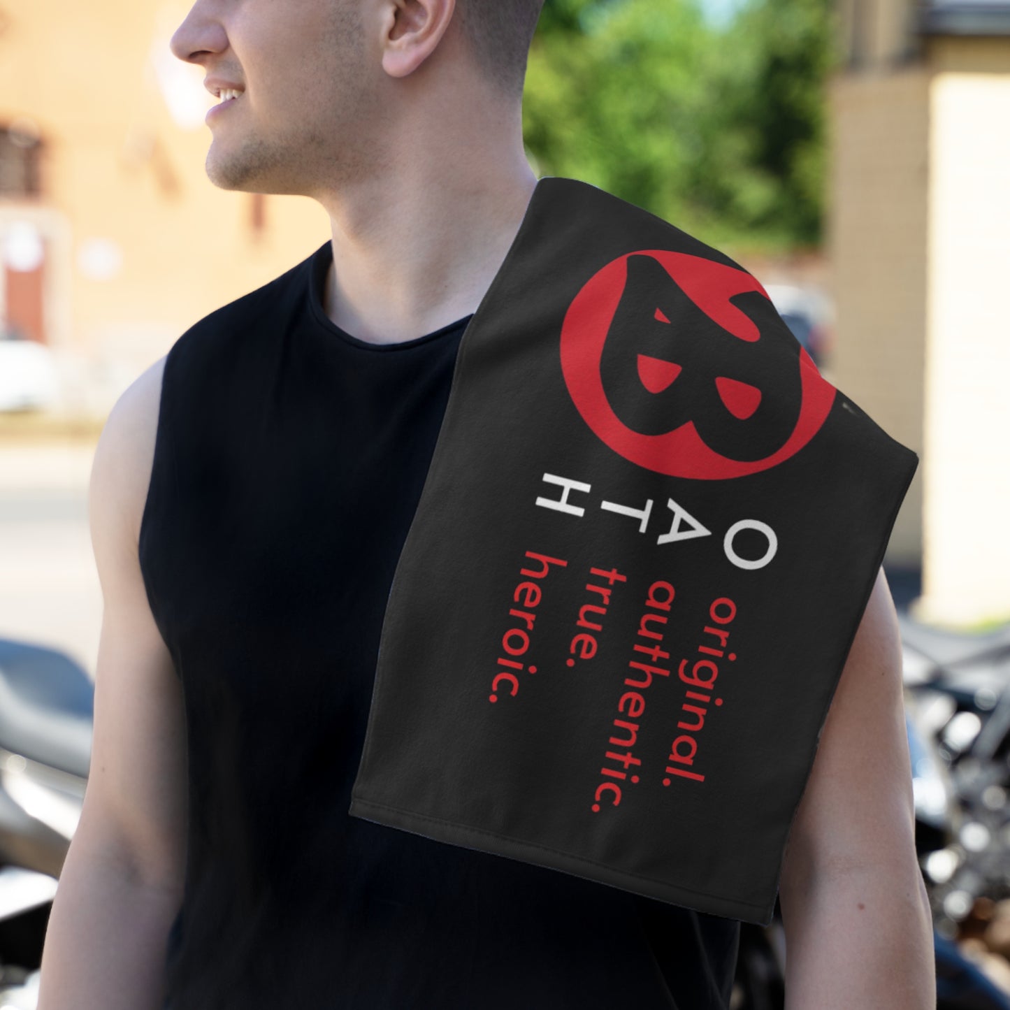 OATH Rally Towel, 11x18 blkdsc