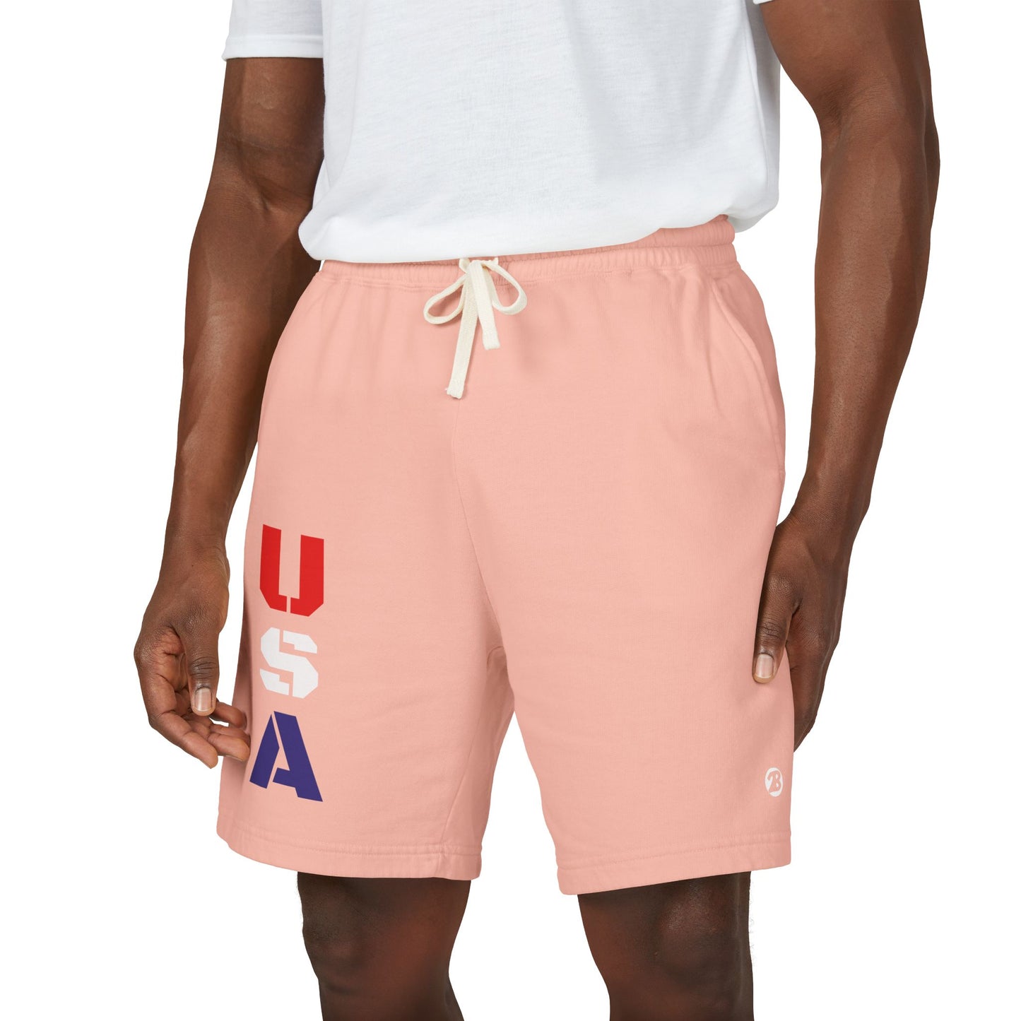 OATH - USA Vertical Graphic Sweat Shorts — Patriotic Fleece Lounge Shorts