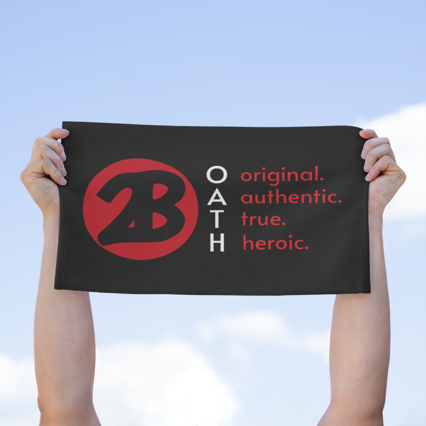OATH Rally Towel, 11x18 blkdsc