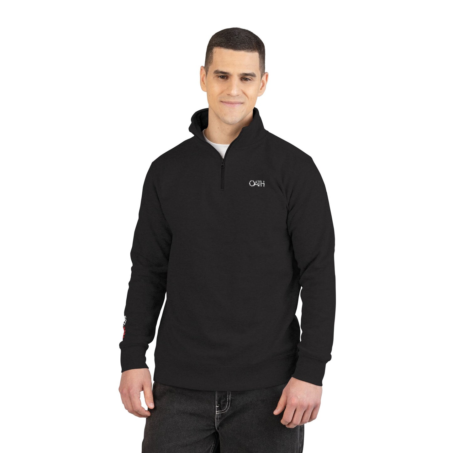 OATH Embroidered Fleece Quarter-Zip Pullover – Cozy Sweatshirt