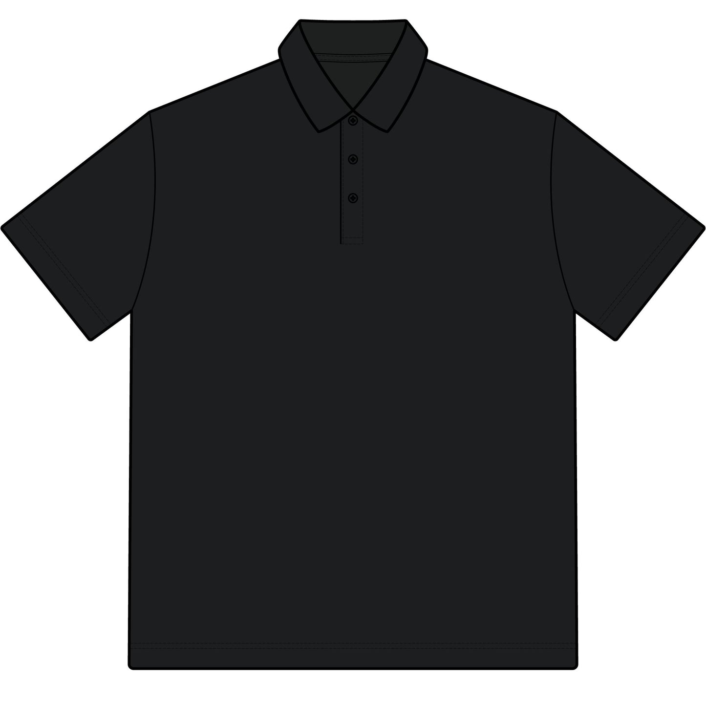 OATH Competitor United Polo Shirt - Classic Black Performance Polo