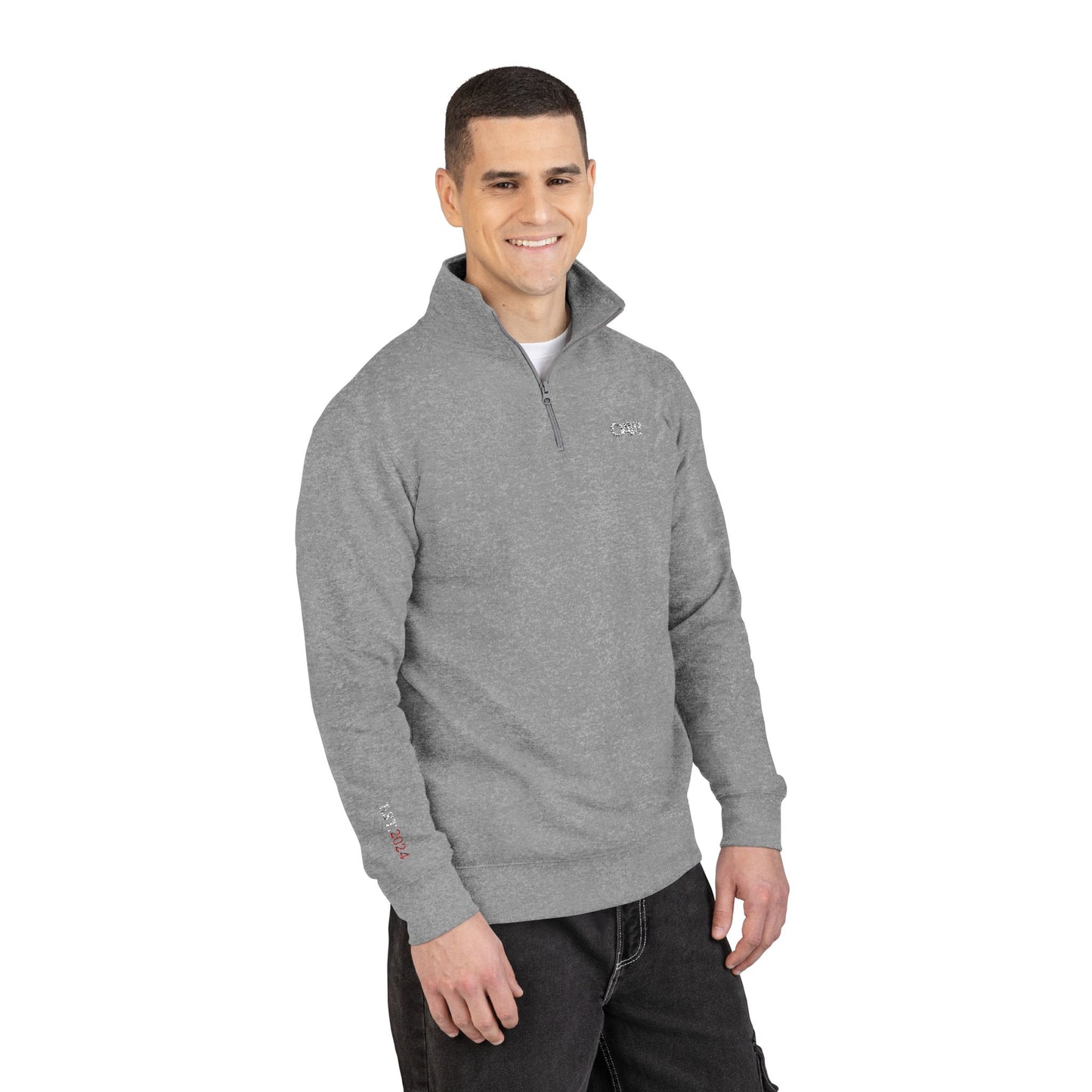 OATH Embroidered Fleece Quarter-Zip Pullover – Cozy Sweatshirt