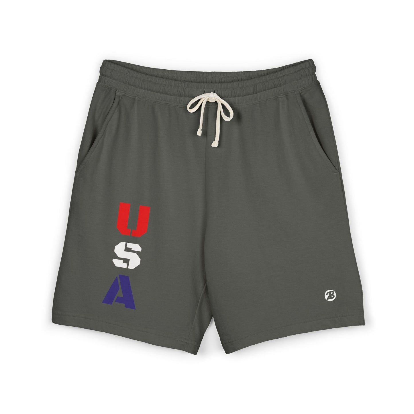 OATH - USA Vertical Graphic Sweat Shorts — Patriotic Fleece Lounge Shorts