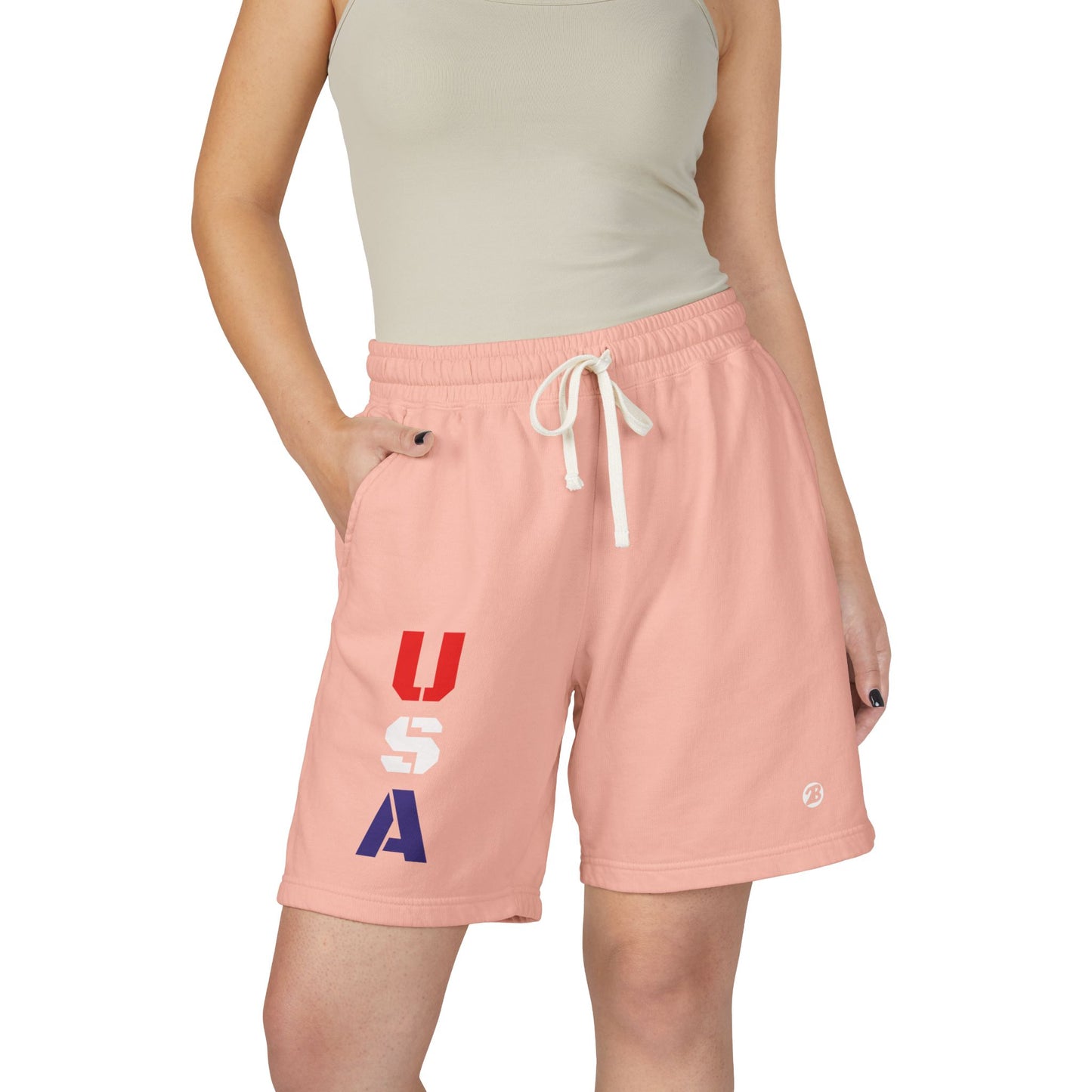 OATH - USA Vertical Graphic Sweat Shorts — Patriotic Fleece Lounge Shorts