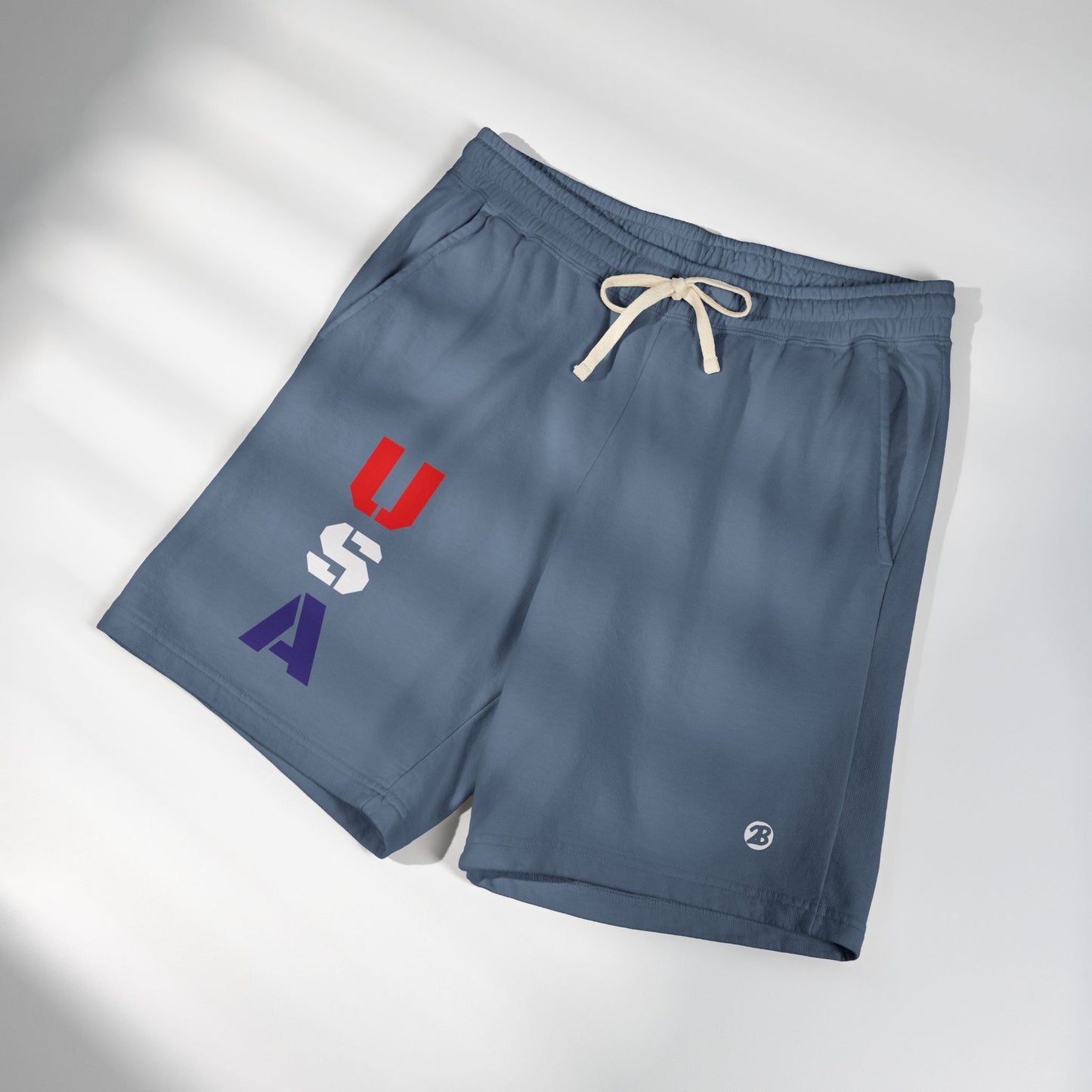 OATH - USA Vertical Graphic Sweat Shorts — Patriotic Fleece Lounge Shorts