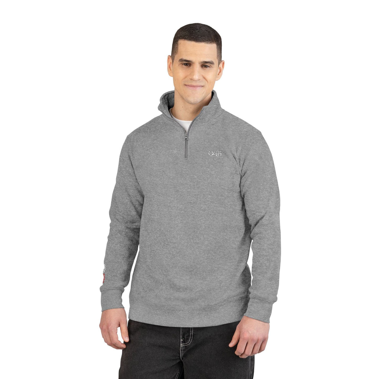 OATH Embroidered Fleece Quarter-Zip Pullover – Cozy Sweatshirt