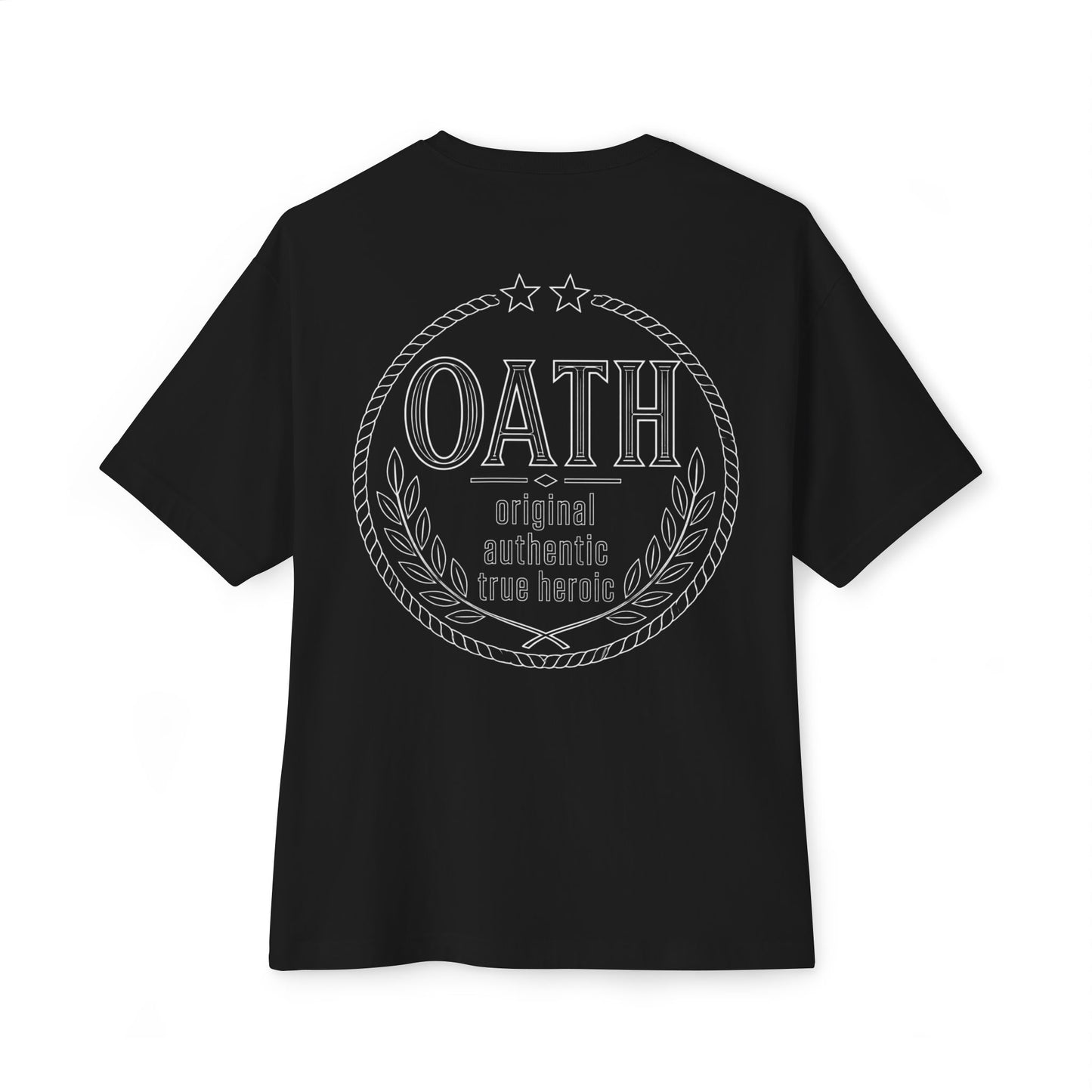 OATH Oversized Boxy Black T‑Shirt unisex
