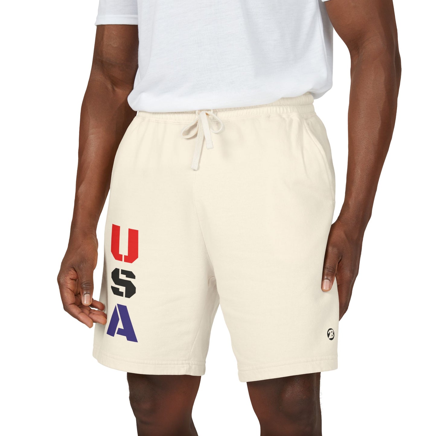 OATH - USA Vertical Graphic Sweat Shorts — Patriotic Fleece Lounge Shorts