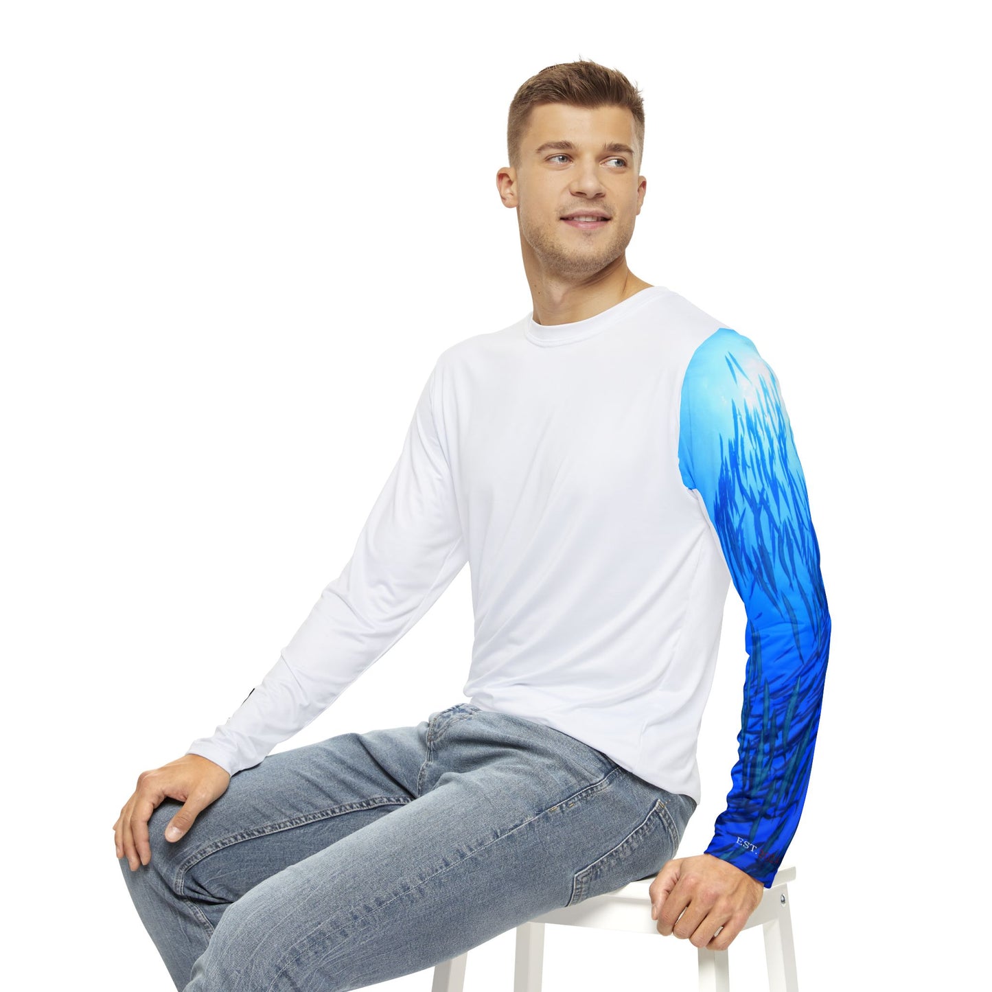 OATH Men's Long Sleeve Shirt WHTBLUFISH