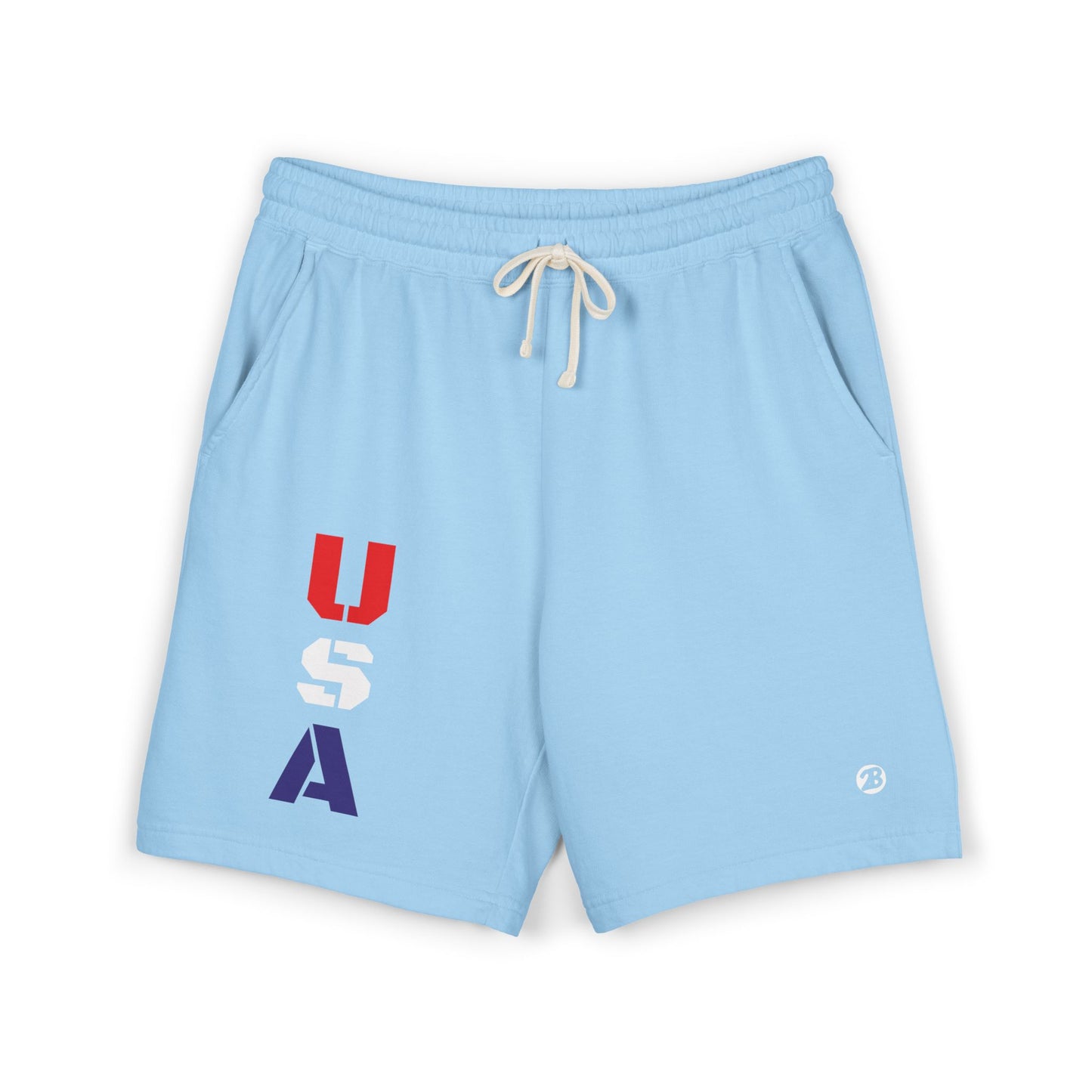 OATH - USA Vertical Graphic Sweat Shorts — Patriotic Fleece Lounge Shorts