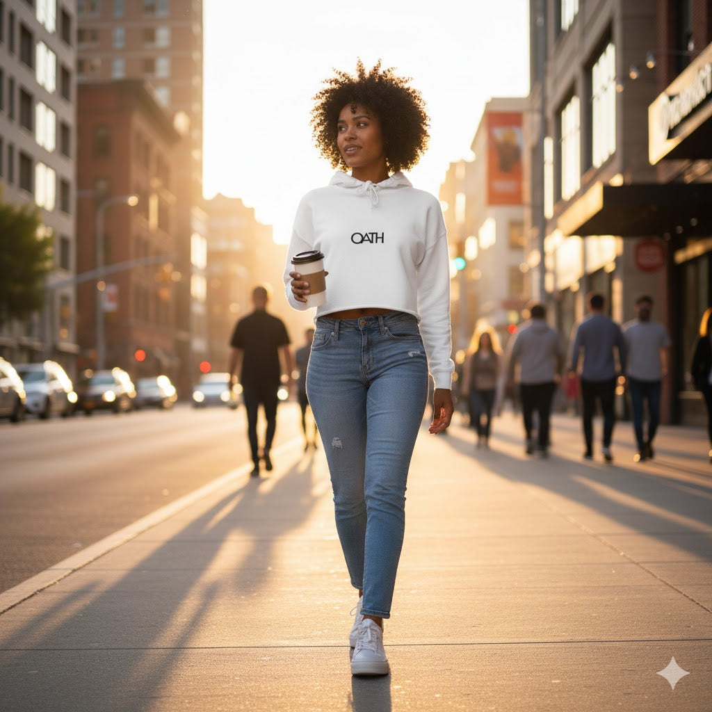 OATH Crop Hoodie for Everyday Style