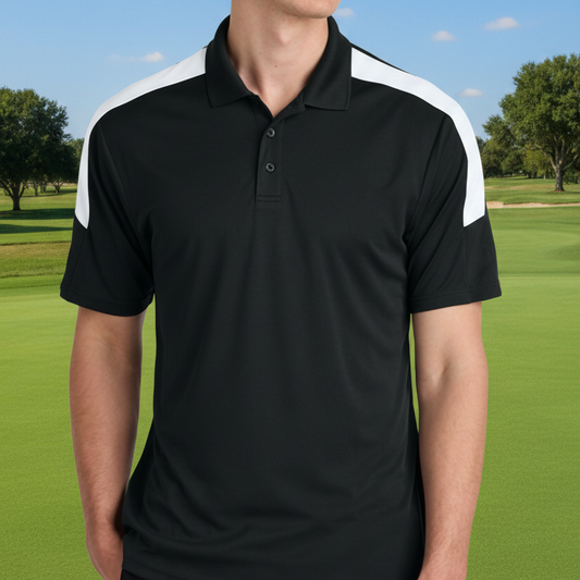 OATH Competitor United Polo Shirt - Classic Black Performance Polo